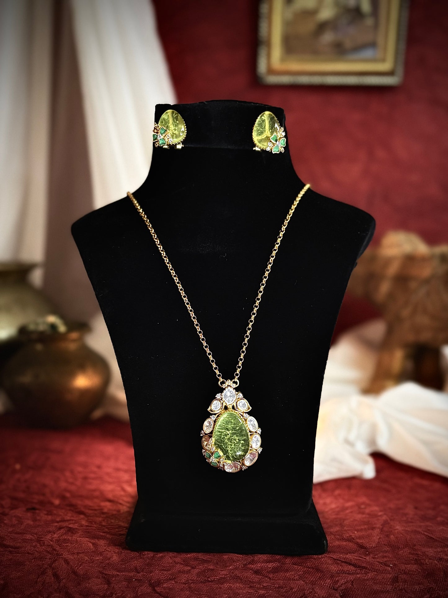 Radiant Drop Pendant Set