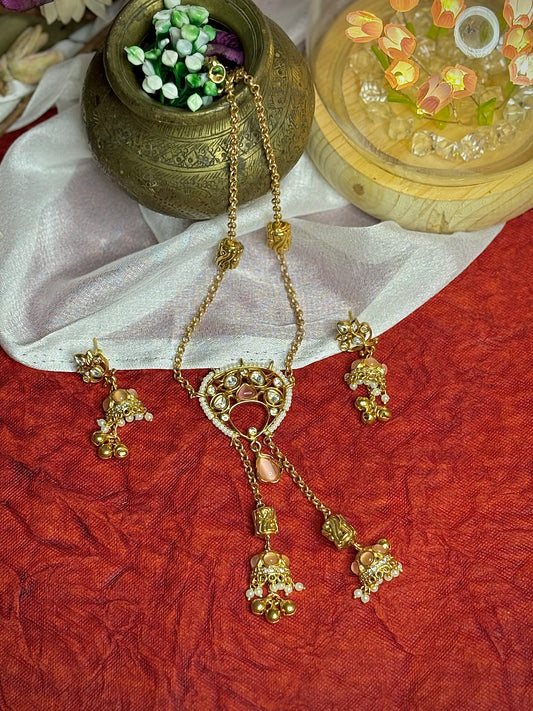 Royal Lotus Jhumka Set