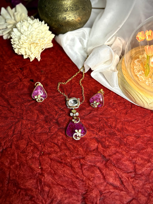 Violet Breeze Pendant Set