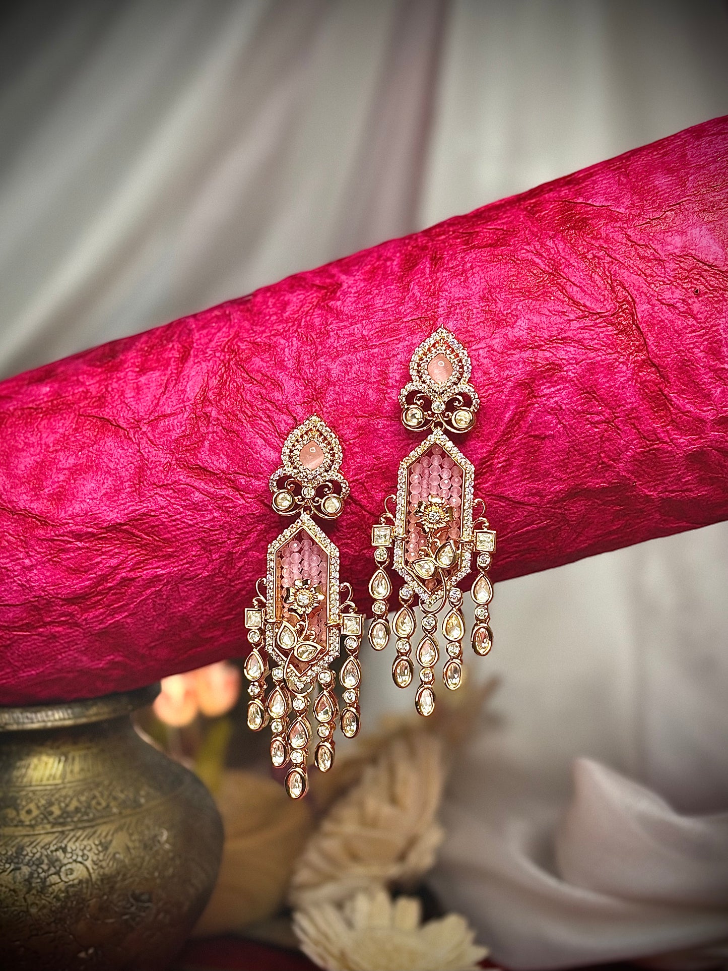 Royal Pink Elegance Earrings