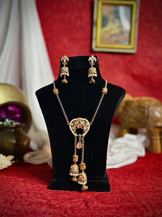 Royal Lotus Jhumka Set