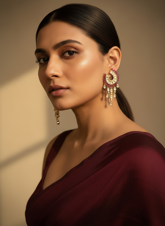 Golden Radiance Chandbali